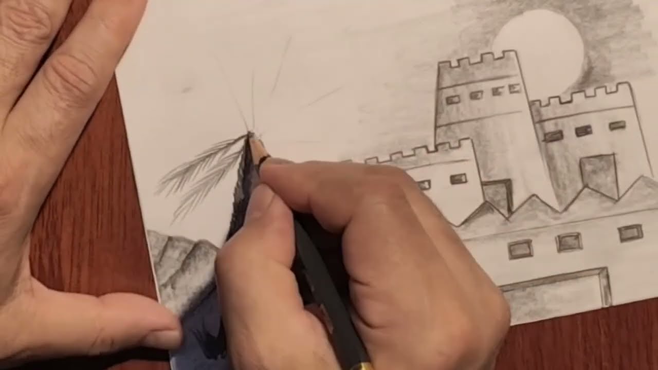 رسم مشاهد من بلادي عمان 