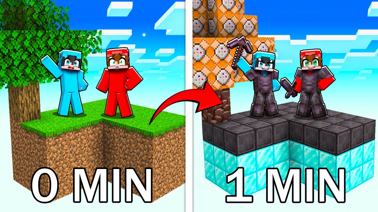 Minecraft Pero La Isla CAMBIA de Bloques CADA MINUTO