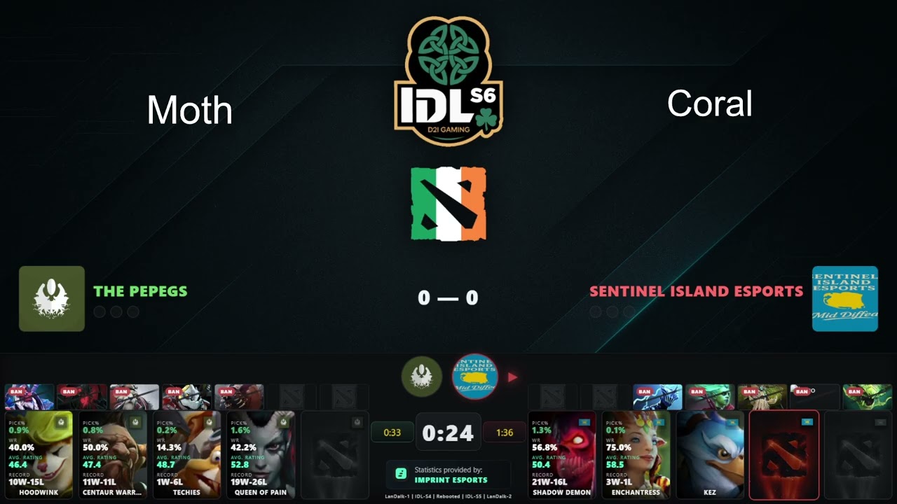 Irish Dota League S6 🇮🇪 Division 1 🔴 Sentinel Island vs The Pepegs