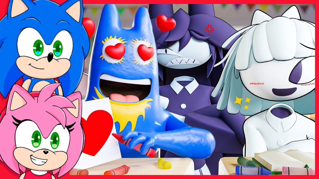 Sonic and Amy watch FLUMBO & MISS CIRCLE at SCHOOL!
