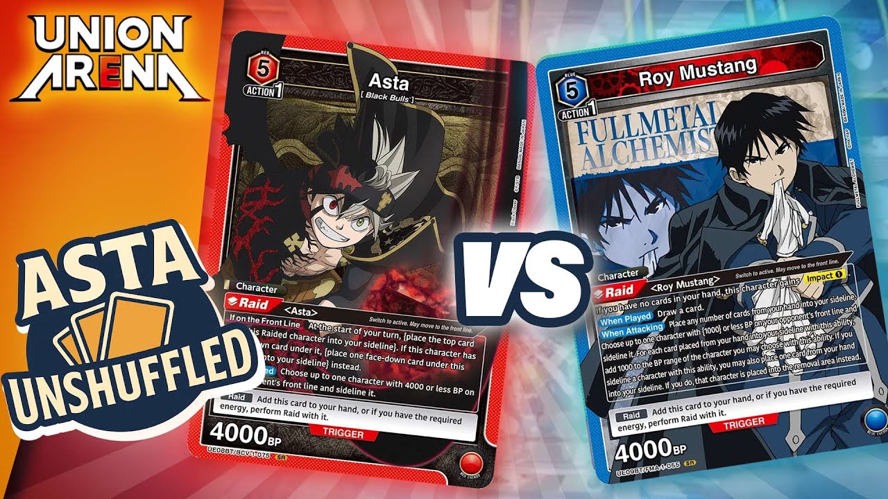 Red Asta vs Blue Roy Mustang | Union Arena Locals Match | Black Clover vs Fullmetal Alchemist