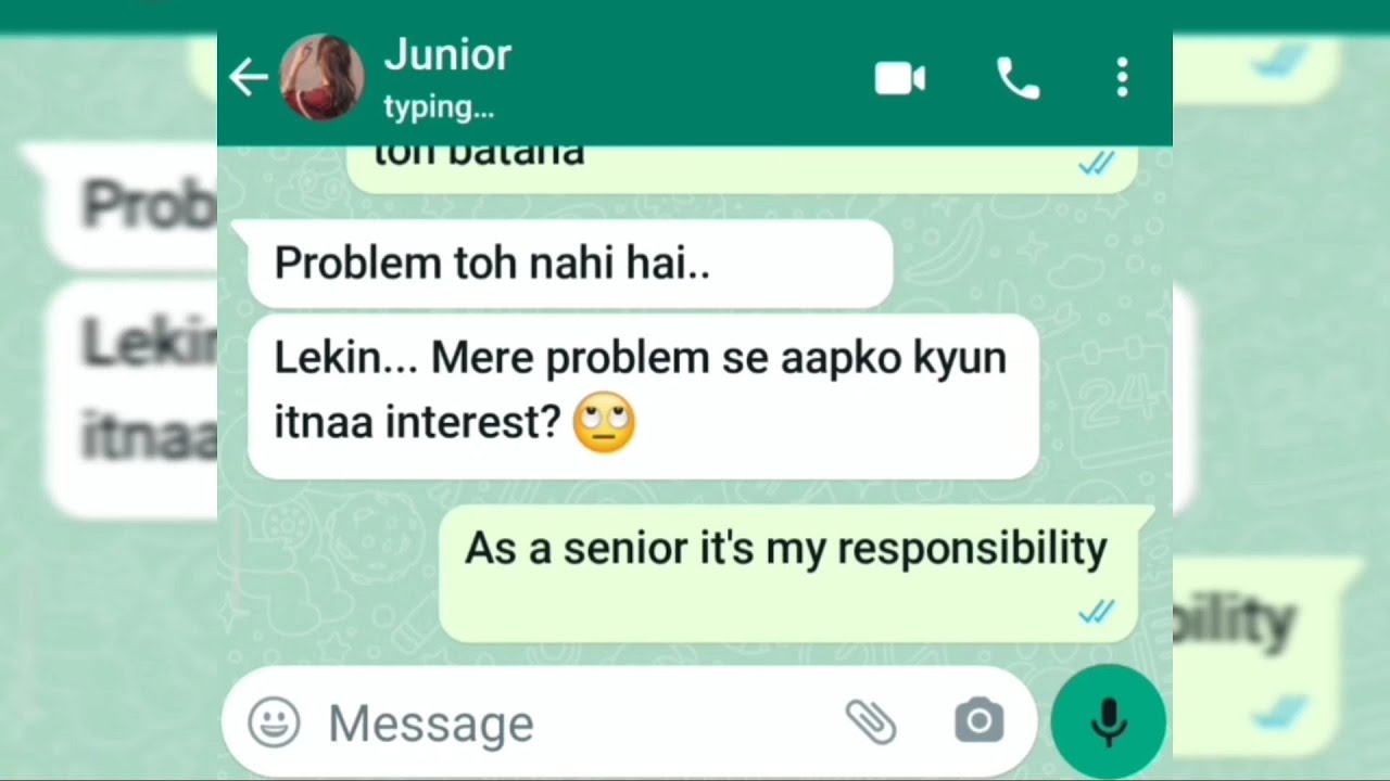 Cutest Chat With Junior Girl 😍 || Senior Junior ❤️