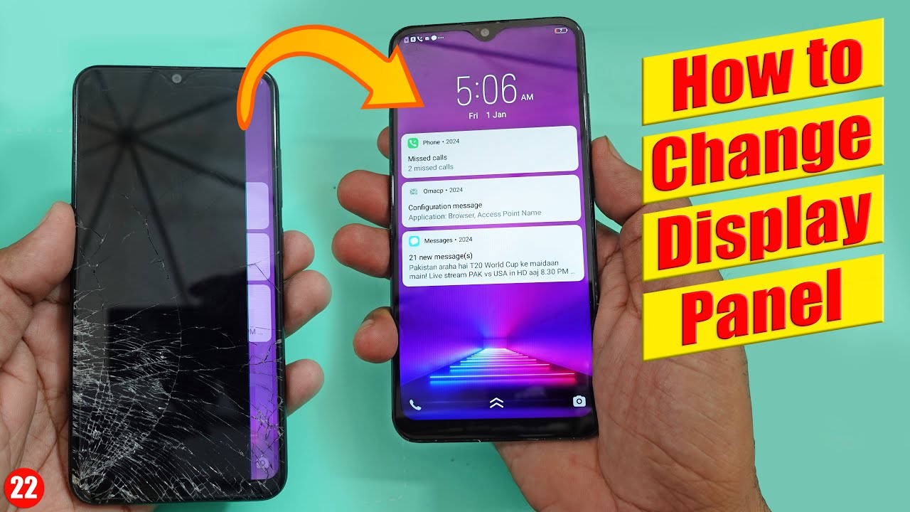 How to change replace any android smart phone broken display glass LCD screen combo unit Tutorial22