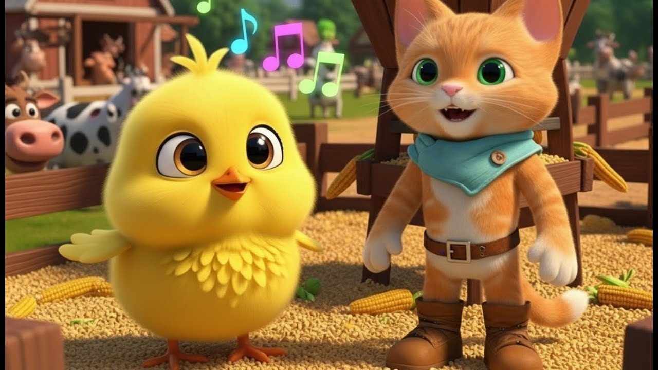 Pintinho Amarelinho e o Gatinho Aventureiro 🐥🐱 Música Infantil Animada 3D | PixyKids
