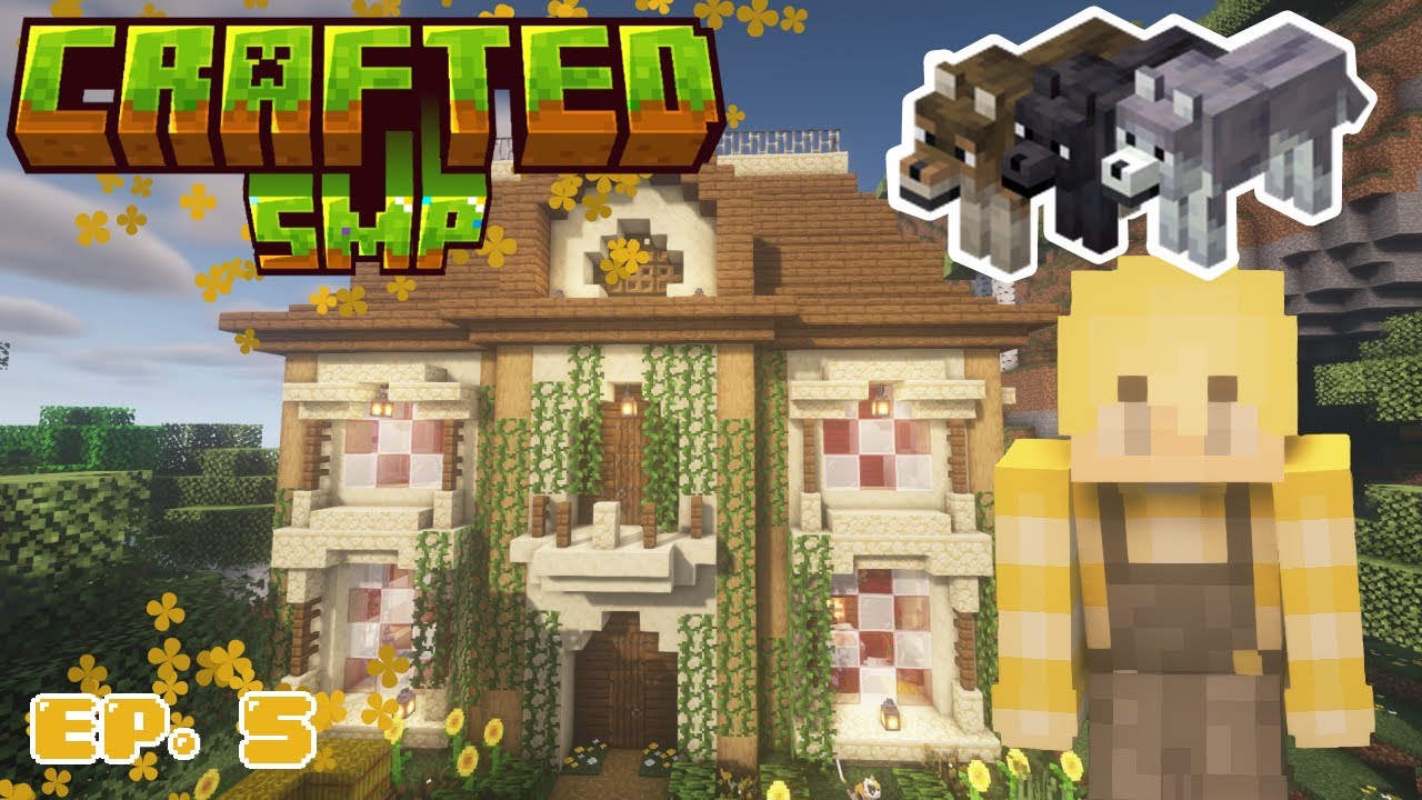 building a GIANT DOGHOUSE for every type of wolf ☆ Crafted SMP (ep. 5) | new cozy minecraft series