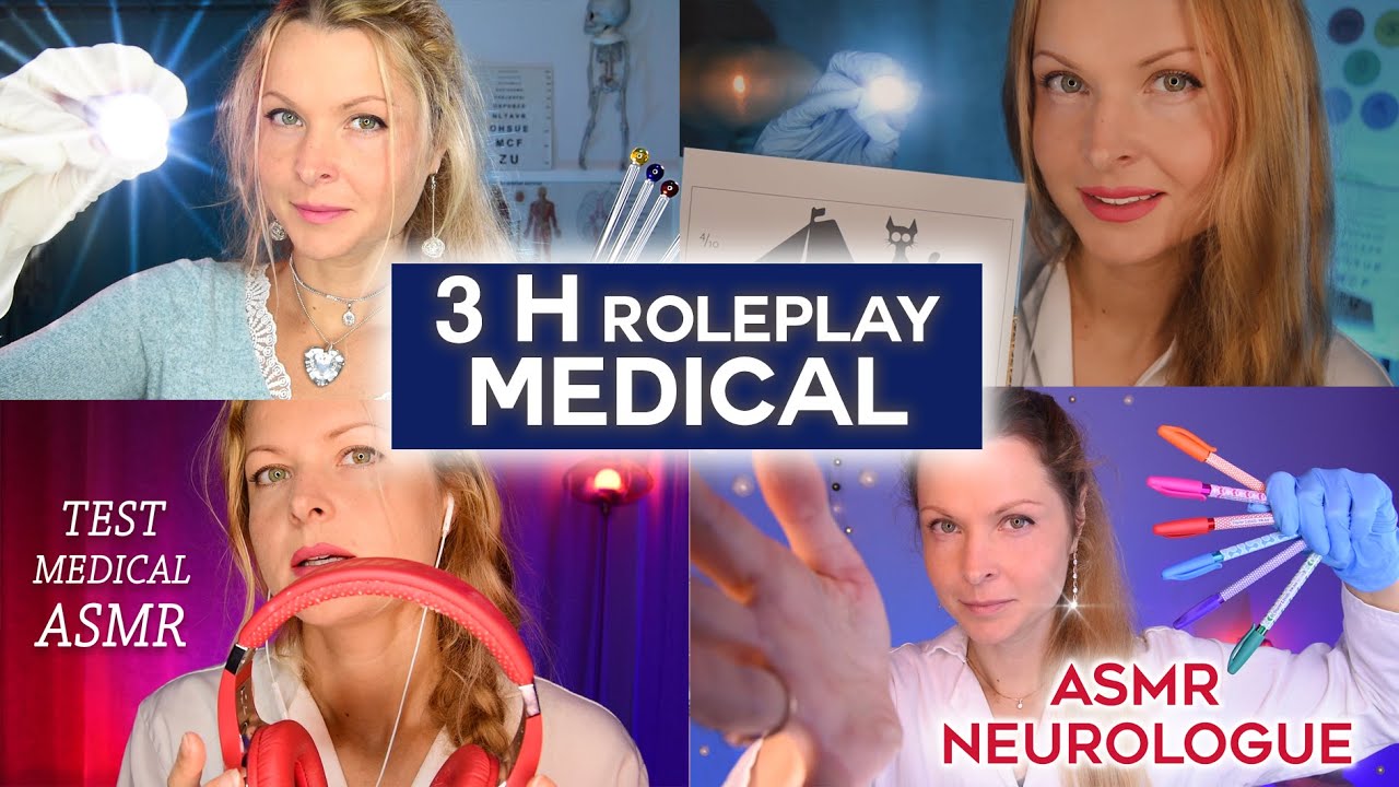 ASMR - 3 HEURES de COMPILATION DOCTEUR pour dormir et frissons, médecin français roleplay médical
