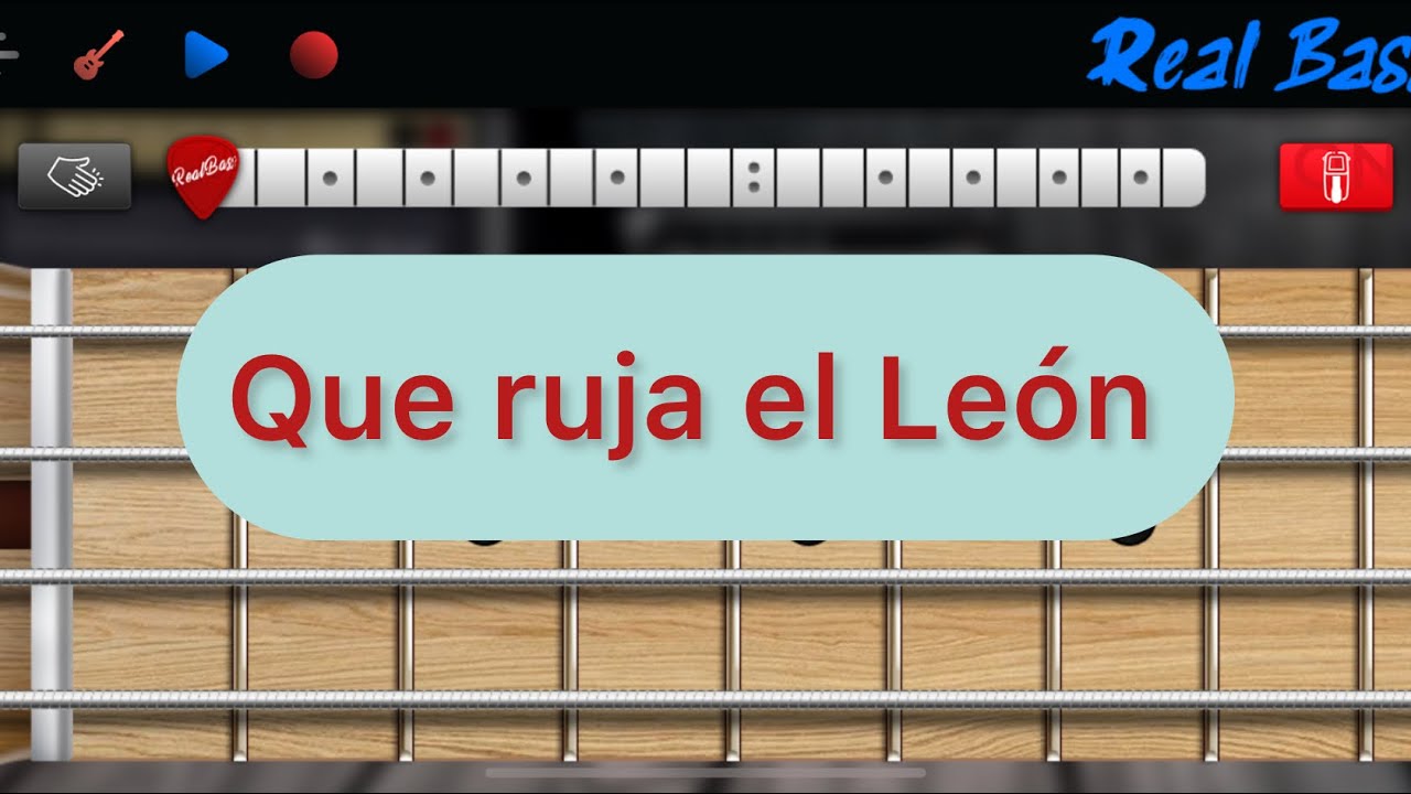 Que Ruja el Leon// Cover Bass Con sus notas