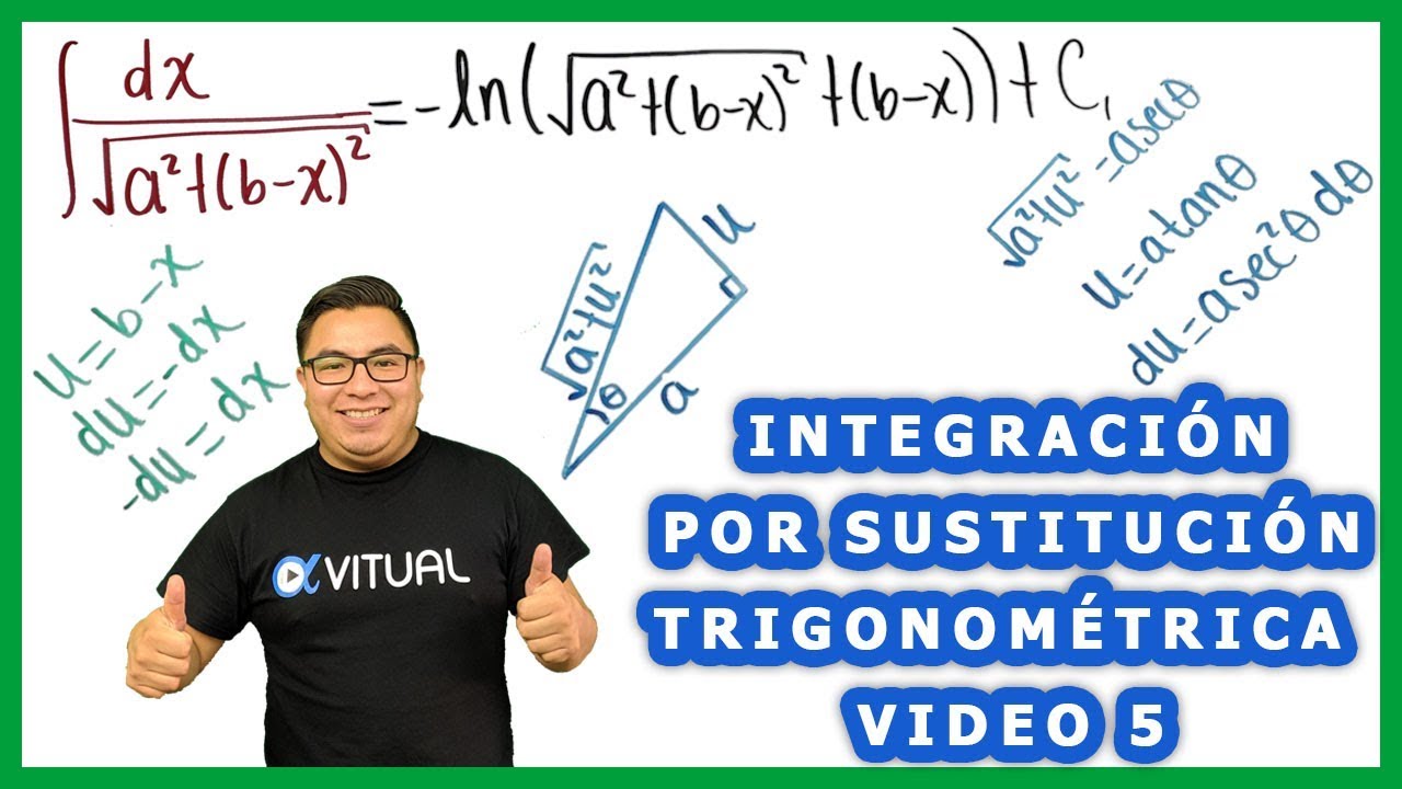 Integral por sustitución trigonométrica video 5 | Cálculo integral - Vitual