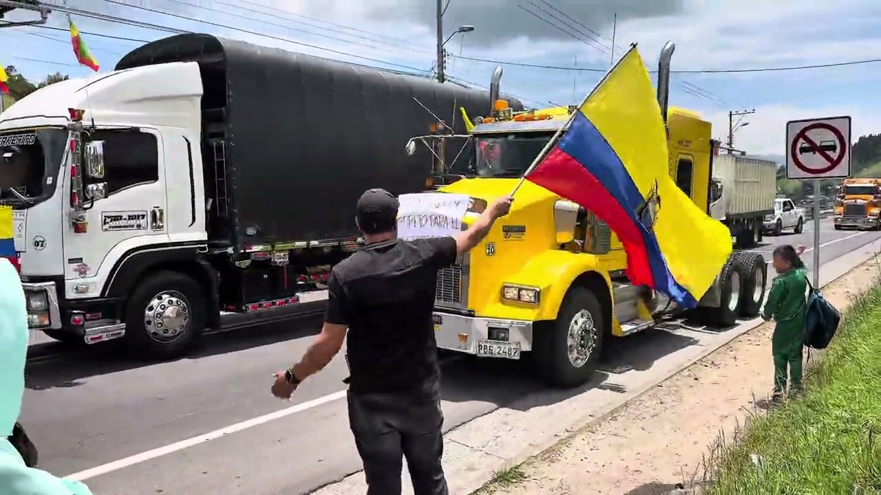 Marcha del transporte pesado del carchi , aranceles 