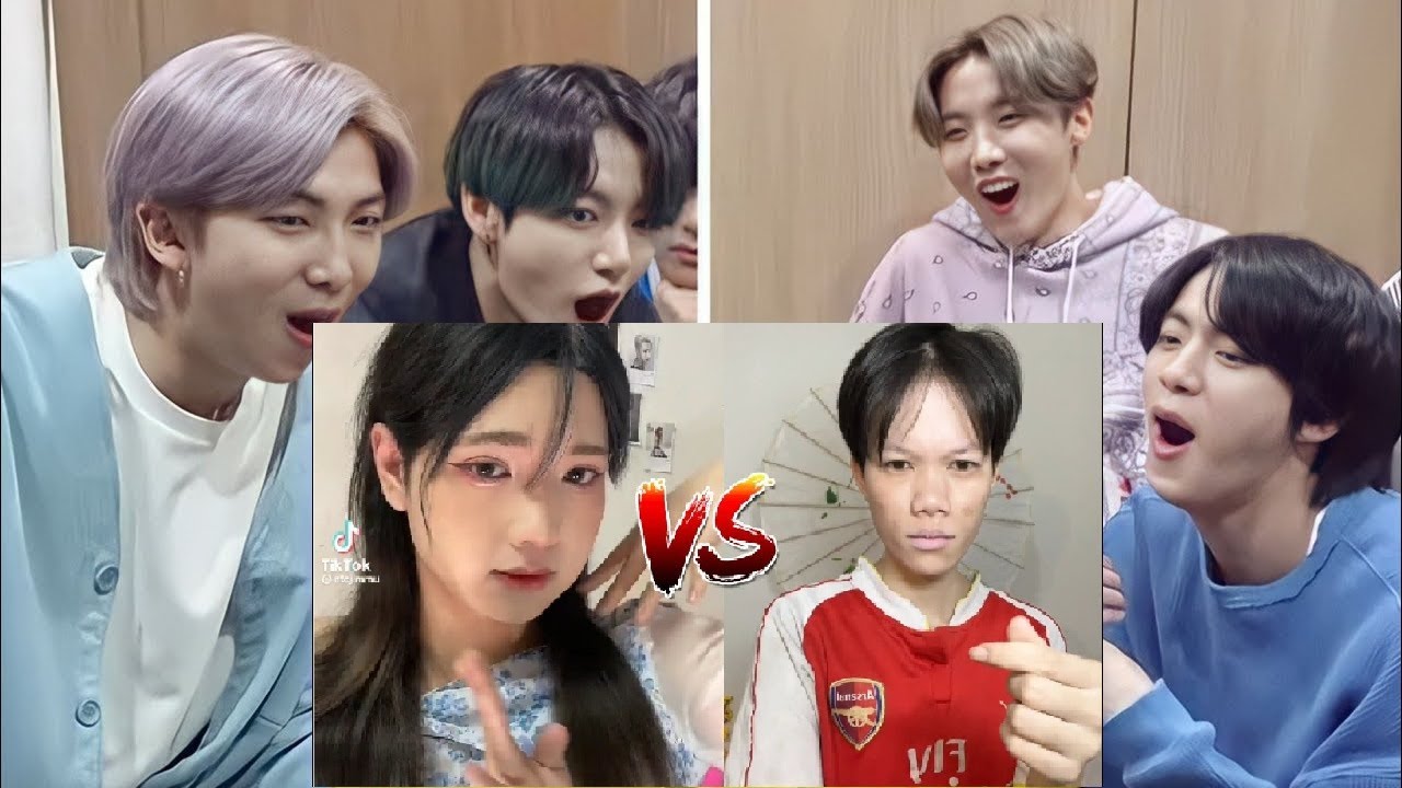 BTS REACTION Đại Chiến TikTok  Phùn Anh VS Jimme Bạn Thích Ai Hơn