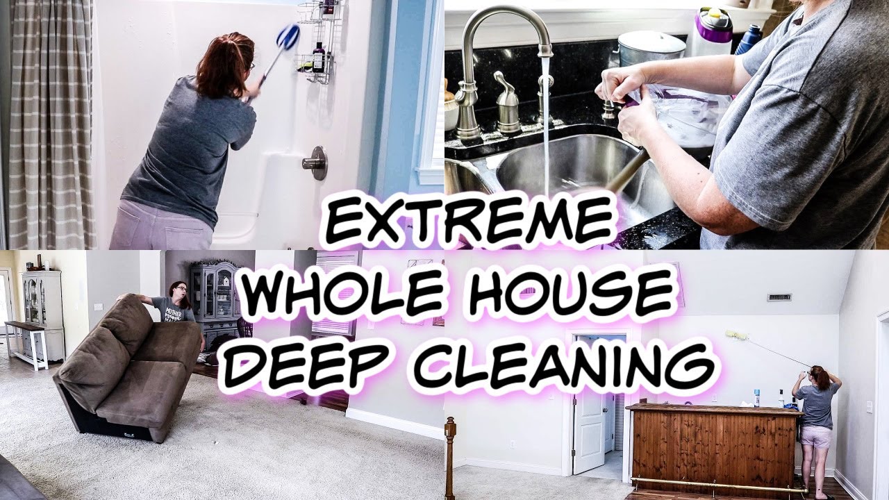 Extreme Whole House Deep Clean #WithMe 2020 Cleaning Motivation  Farmhouse Room Transformation