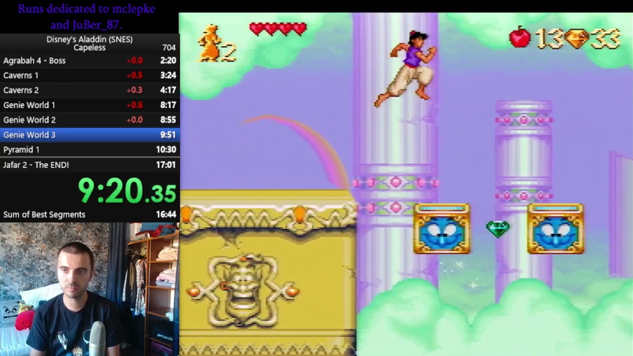 SNES Aladdin Capeless Speedrun - 