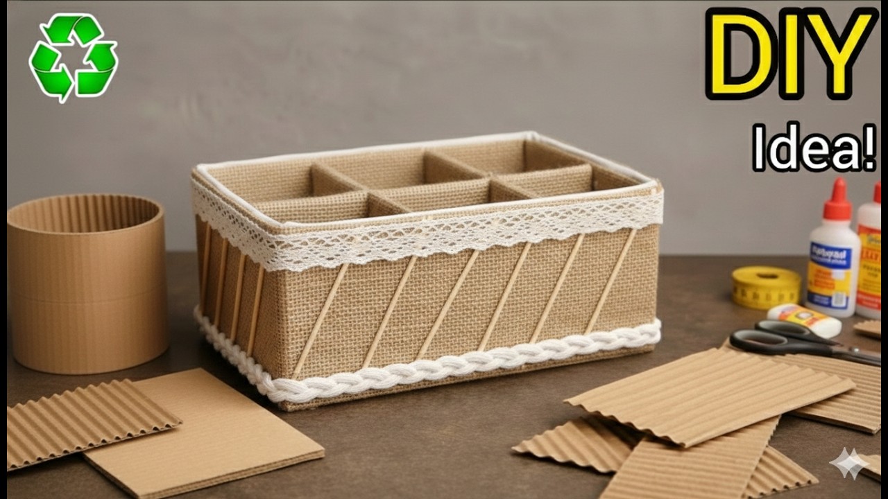 Beautiful cardboard♻️ crafts at a low cost