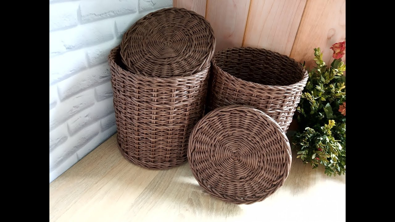 Круглый короб/3 часть/из газетных трубочек