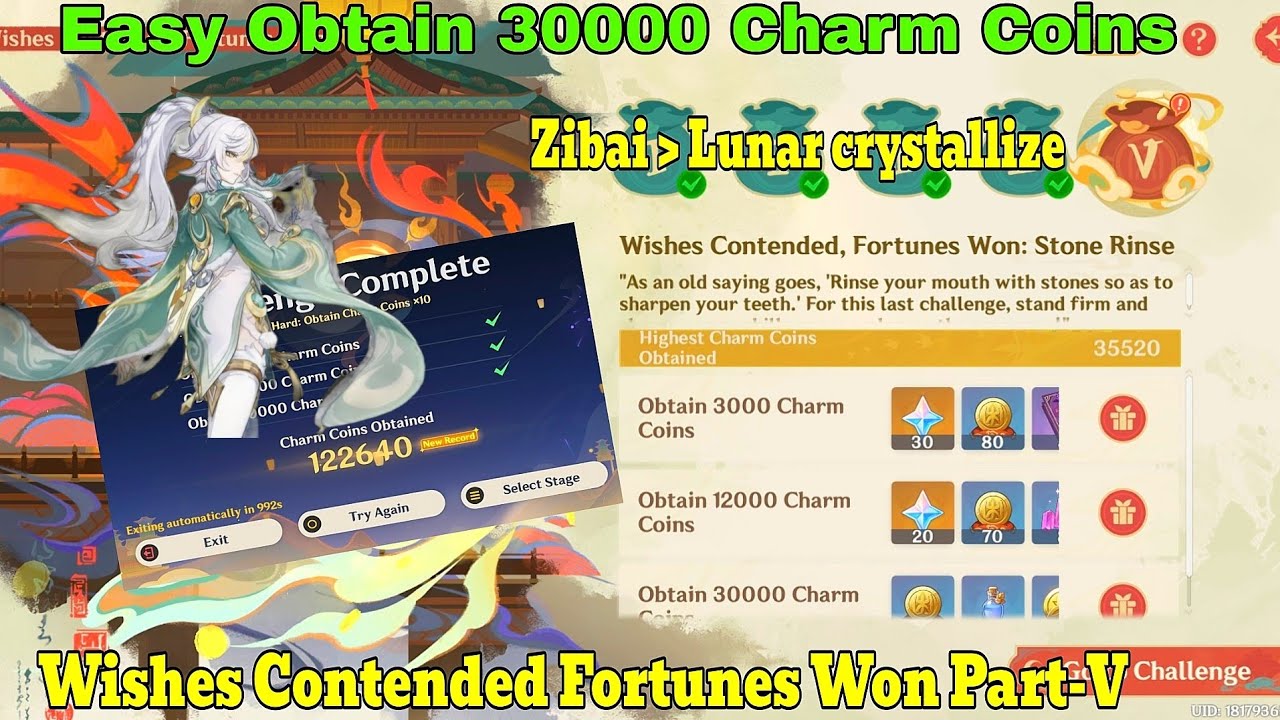 Wishes Contended Fortunes Won Event | Obtain 30000 charm coins (Part-5) Genshin impact new event