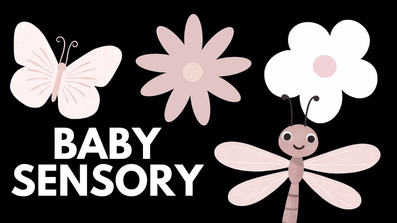 Baby Sensory 🩷 | Butterfly & Flowers Visuals | Low Stimulation | Calm Music | 30 Minutes