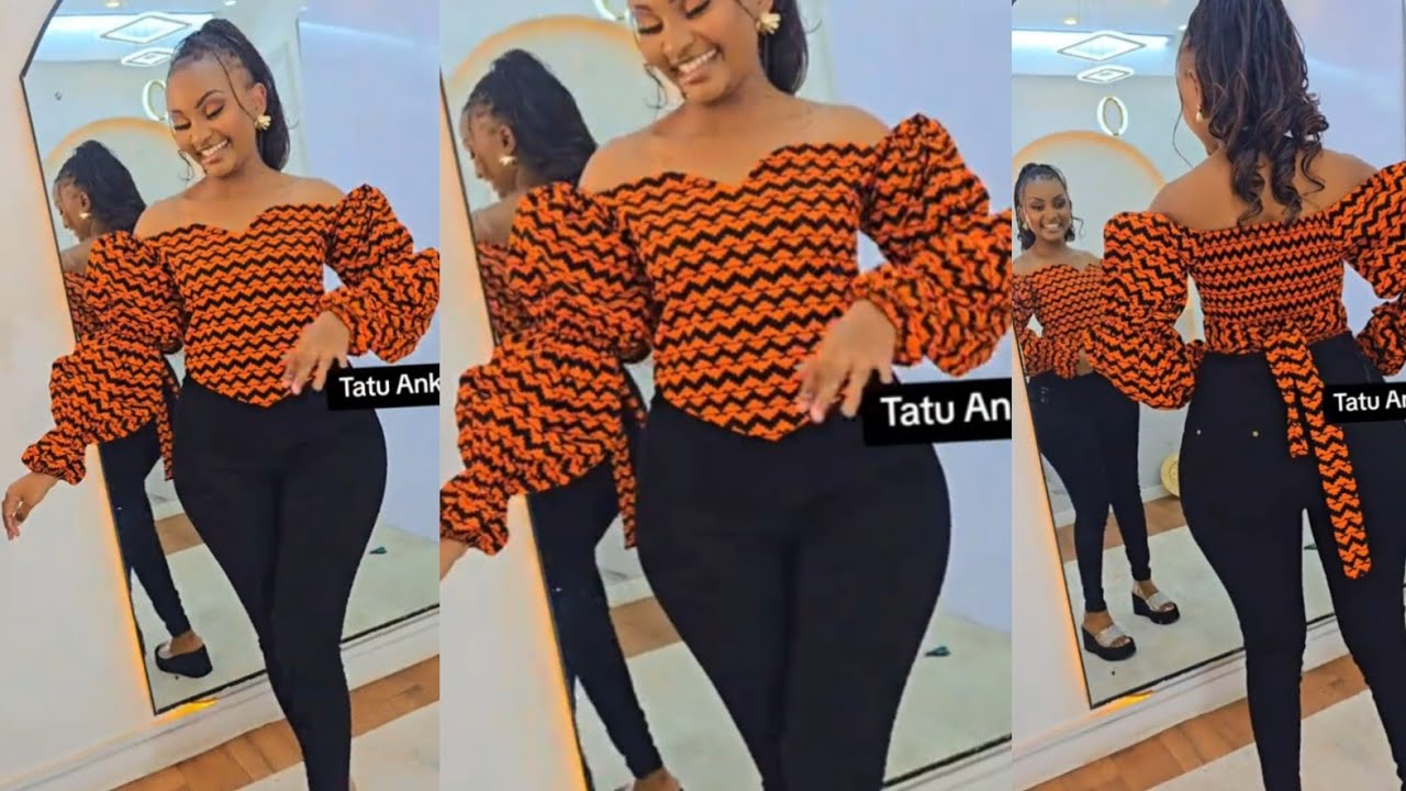 How to Sew Off shoulder Shirred/ Smokey Top with Layered Puff Sleeves 