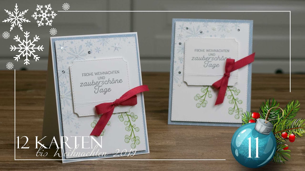 12 Karten bis Weihnachten 2019 | Karte 11 | Winterzweige & Winterrahmen
