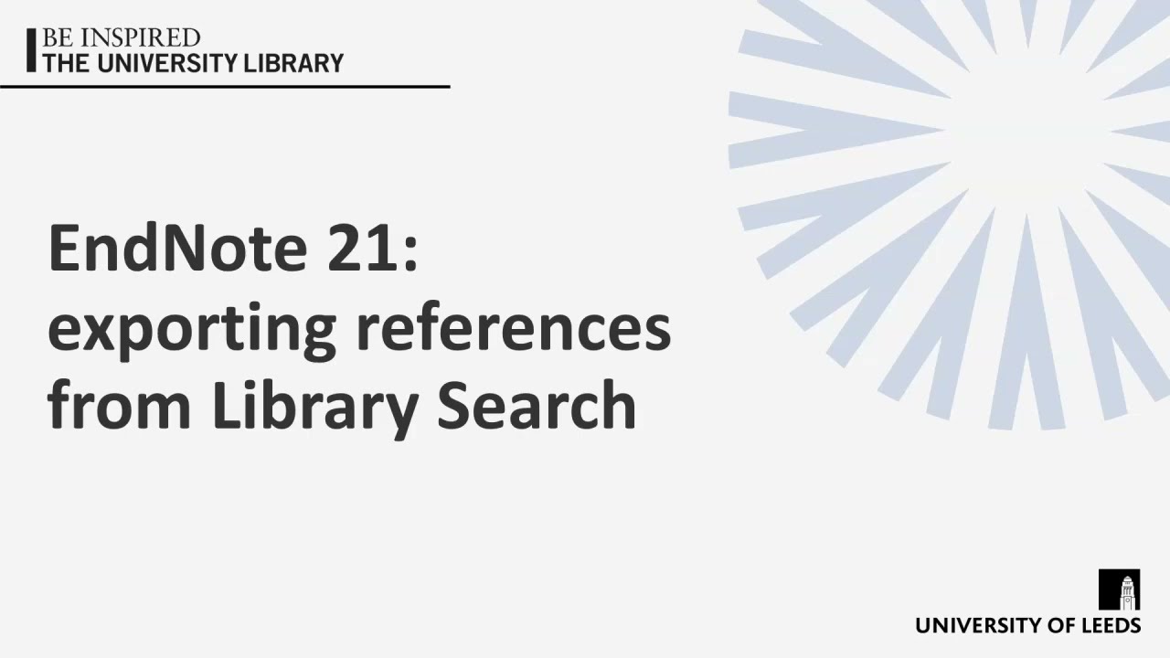 EndNote 21: Экспорт ссылок из поиска в библиотеке