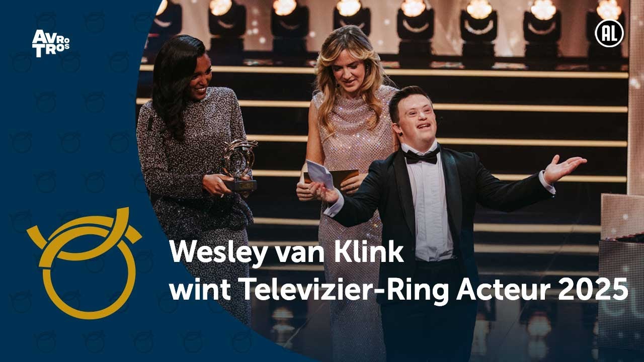 Wesley van Klink wint met zijn rol in Bennie de Televizier-Ring Acteur 2025 | Gouden Televizier-ring