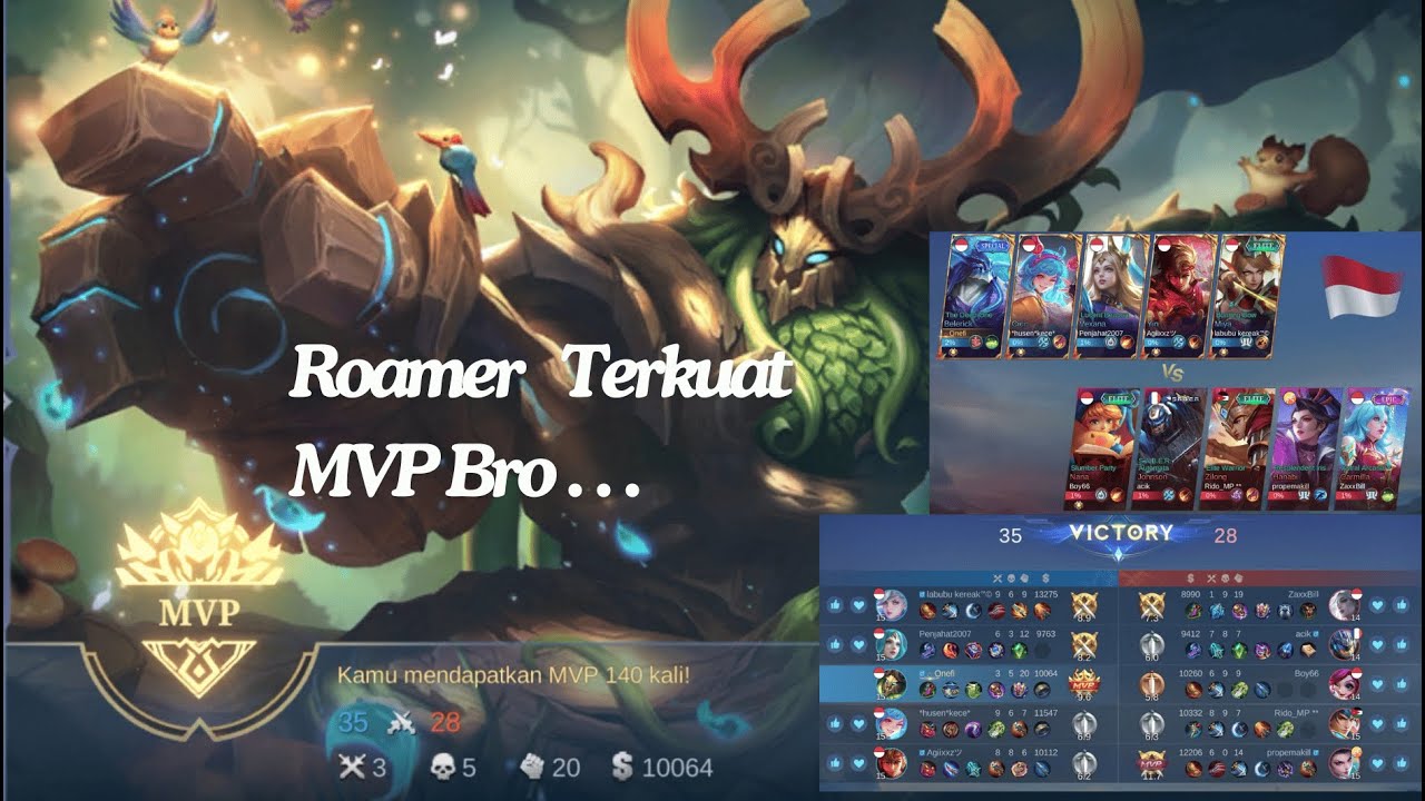Roamer Terkuat Mobile Legend - MVP Bro . . .