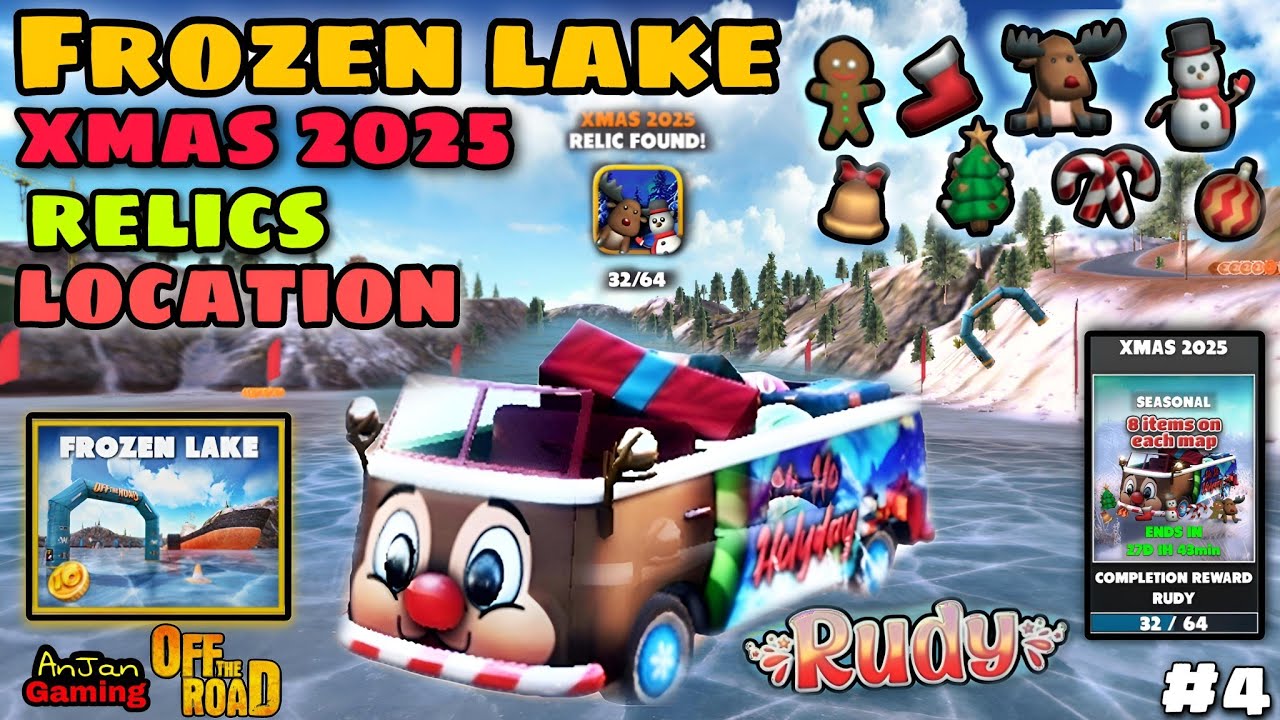 Off The Road RUDY Frozen Lake Map XMAS 2025 Relics Locations🔥 #4 || Unlocked Otr V.1.18 New RUDY😍