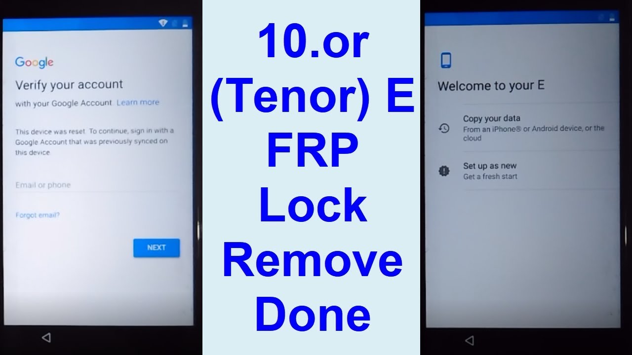 (10.or (Tenor) E) FRP (Google Account) Lock Remove Done Without PC Method (Android 7.1.2)