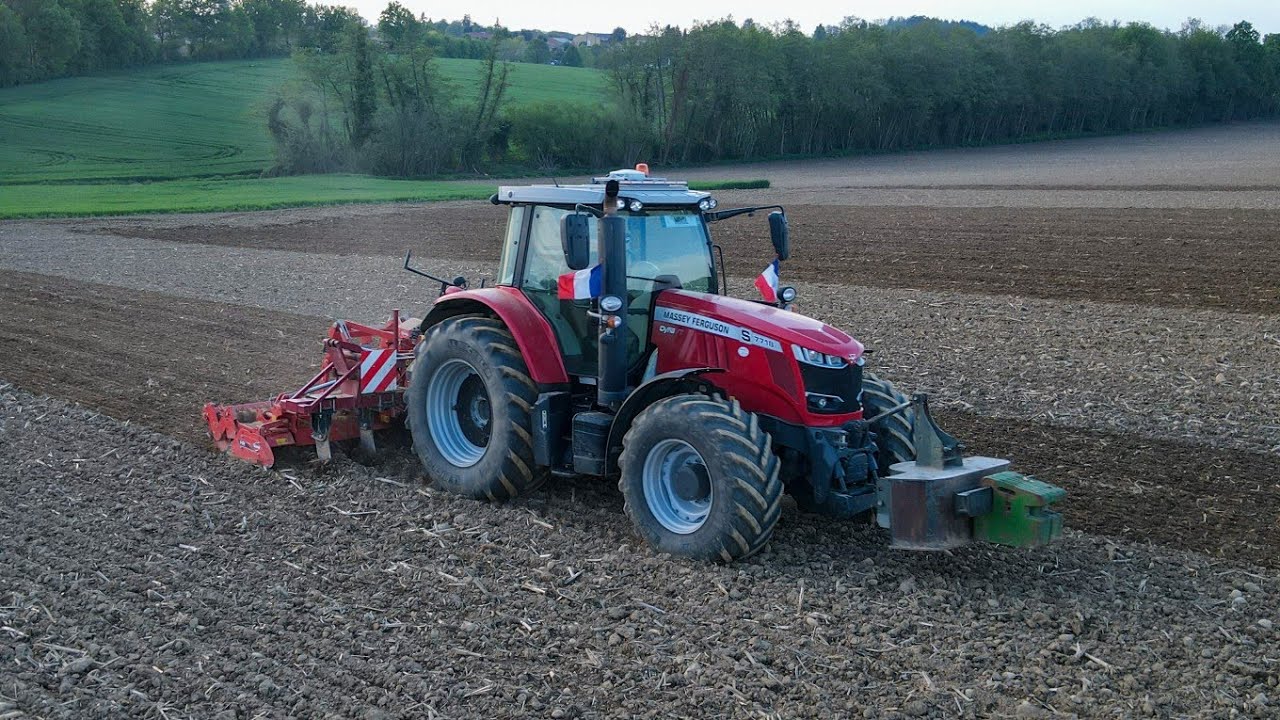 LE 7718 À LA PRÉPARATION DES MAÏS DANS LES COTEAUX AINDINOIS // MF 7718 & KHUN HR 1040 //