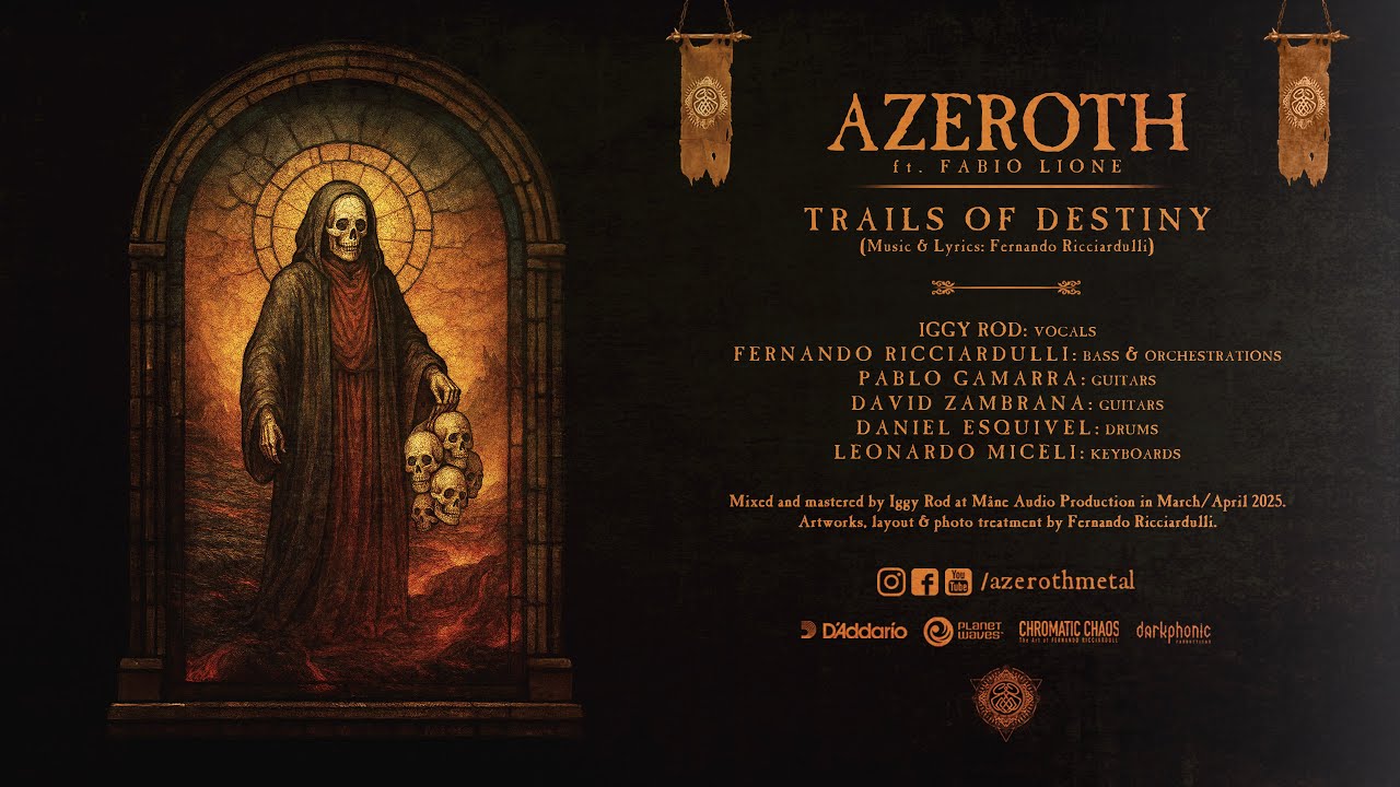 AZEROTH (featuring Fabio Lione) -  &laquo;Trails of Destiny&raquo; [Official Lyric Video]