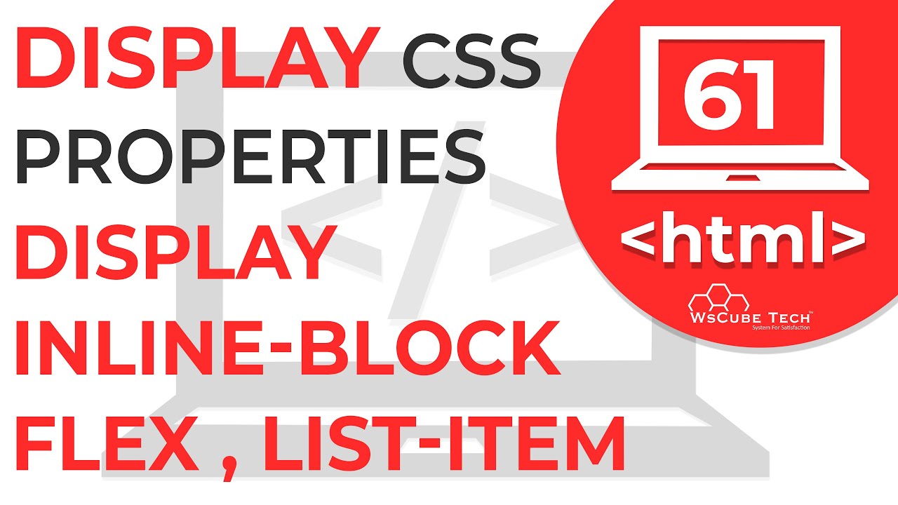 CSS Display Properties | Display inline-block , Display Flex & Display List-item | Learn CSS | #61