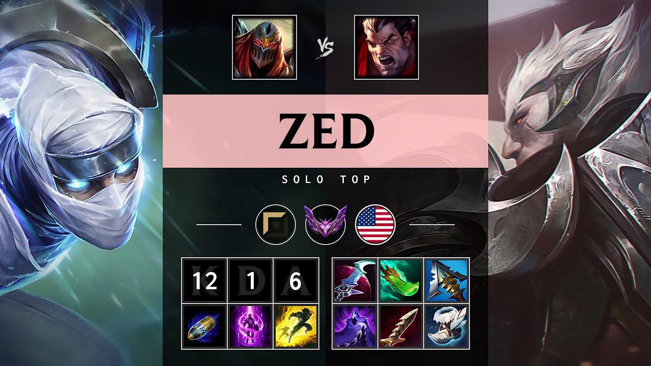 Zed Top vs Darius: Legendary - NA Master Patch 14.24
