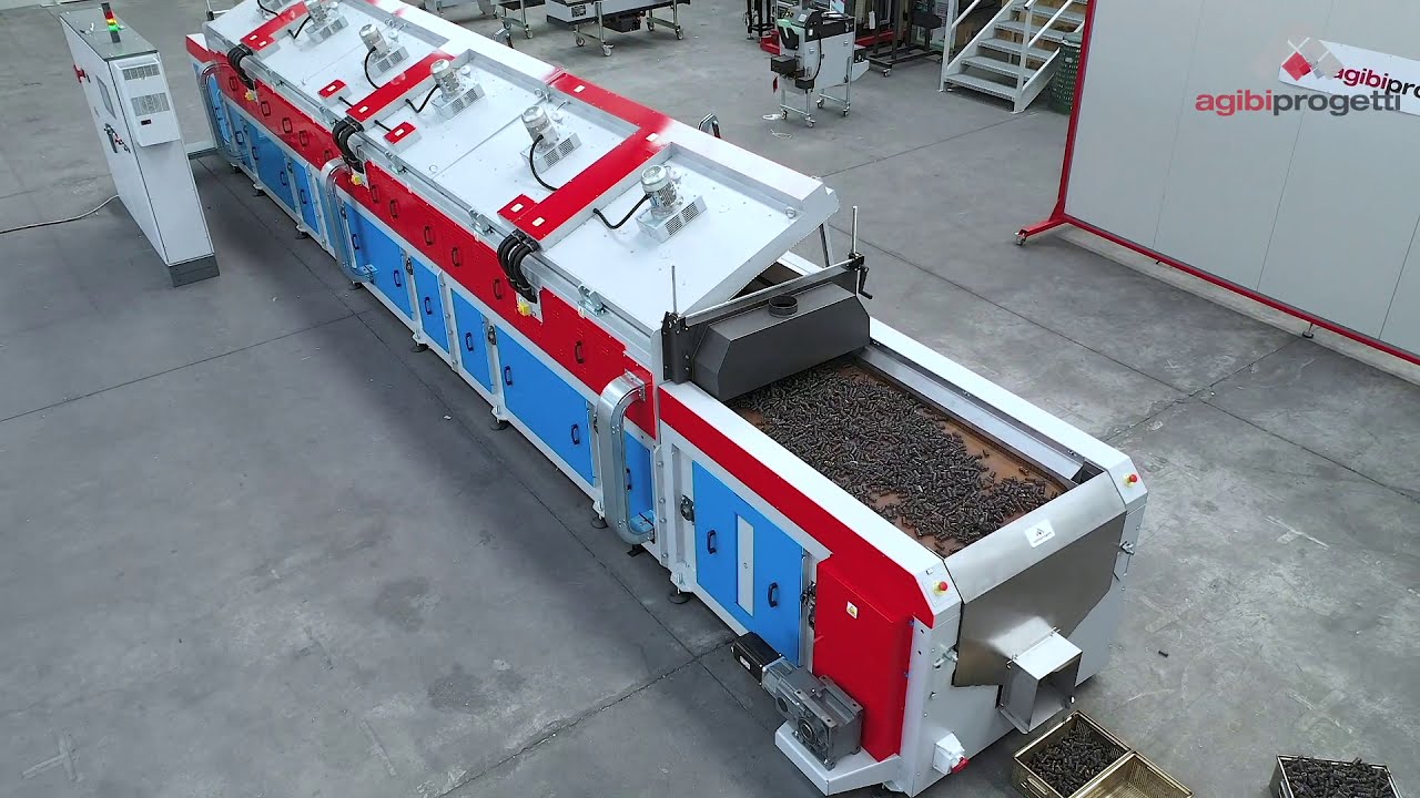 Electric ventilated furnace with conveyor belt on base FNV-B9-8000