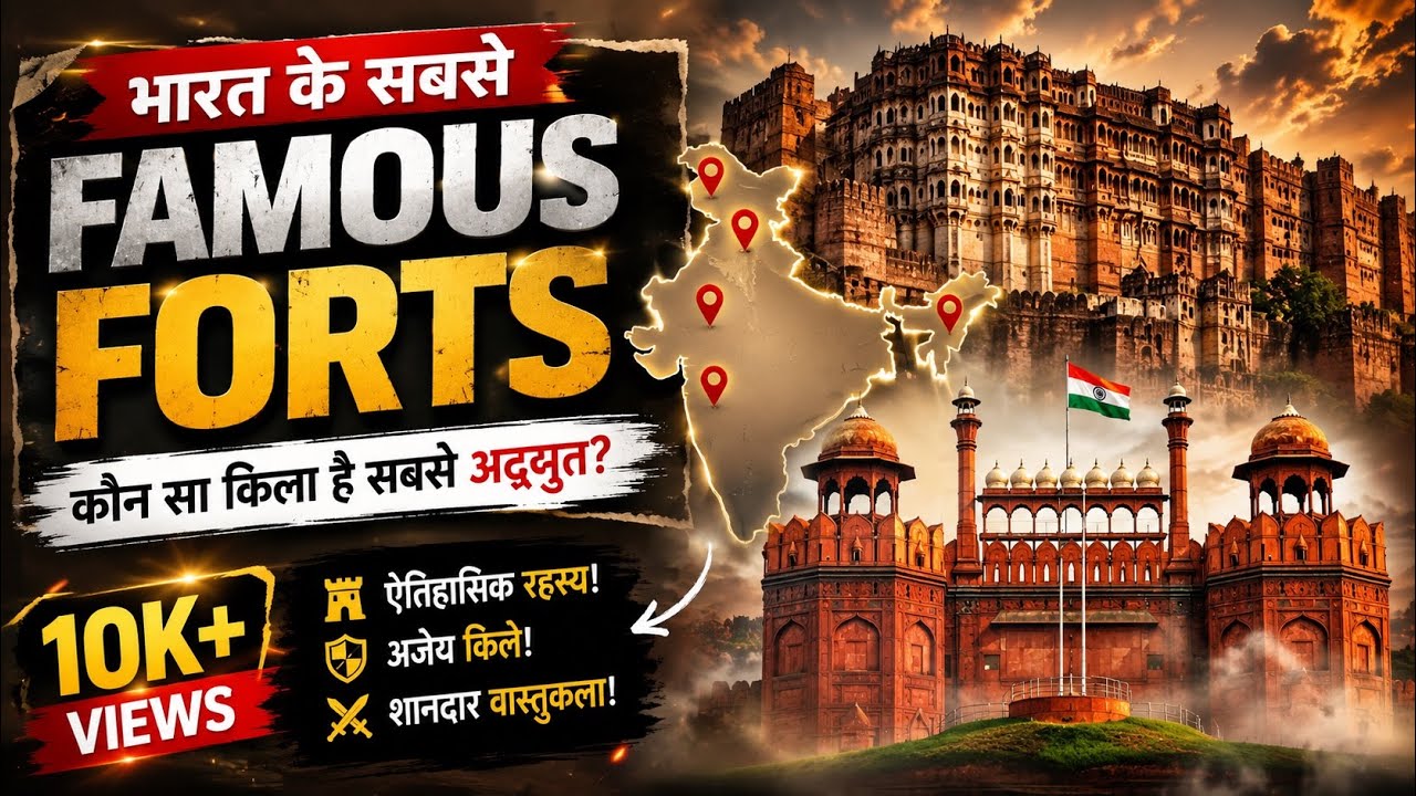 Top 10 famous fort in India | भारत के 10 प्रसिद्ध क़िले | Hindi Facts