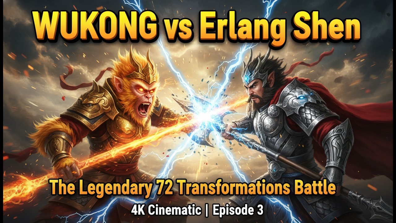 WUKONG vs Erlang Shen – The Legendary 72 Transformations Battle | 4K Cinematic | Episode 3