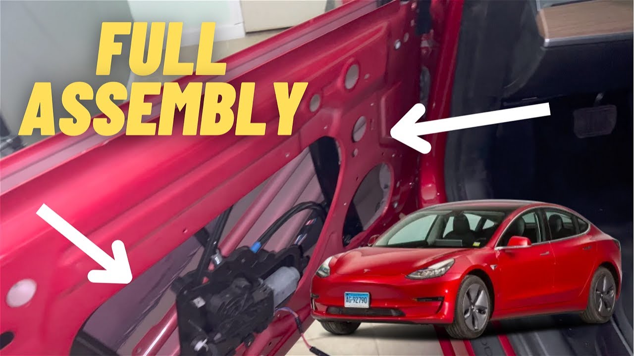 Tesla Model 3 Door Assembly Cover - Glass  - Side Mirror  - Speaker