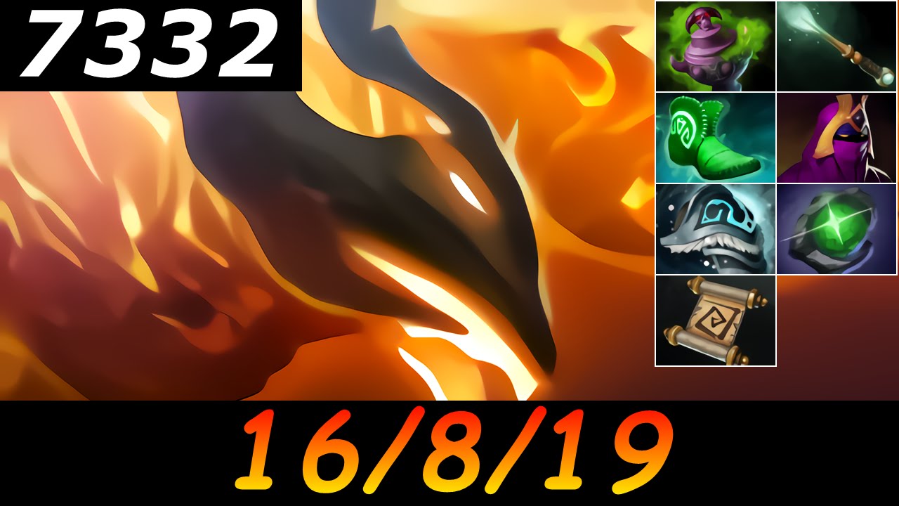 Dota 2 Phoenix 7332 MMR 16/8/19 (Kills/Deaths/Assists) Ranked Full Gameplay