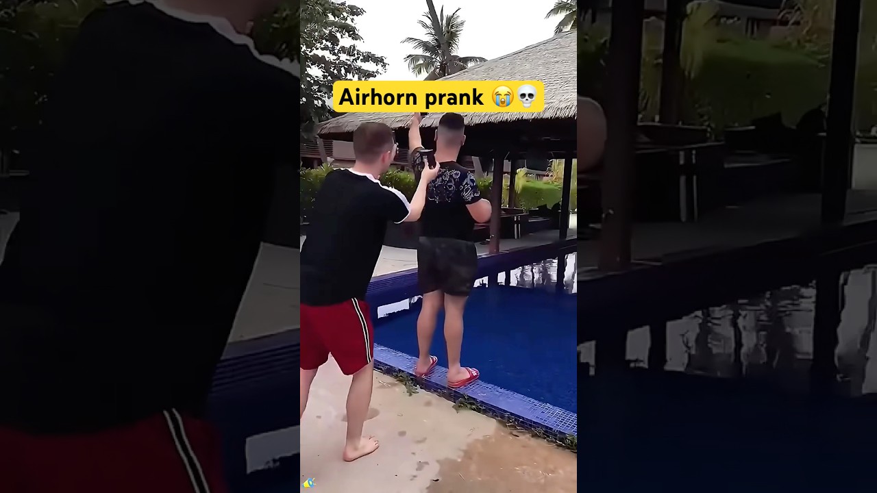 LAST ONE IS CRAZY 💀 #funny #funnyprank #airhornprank #comedy #prankvideo