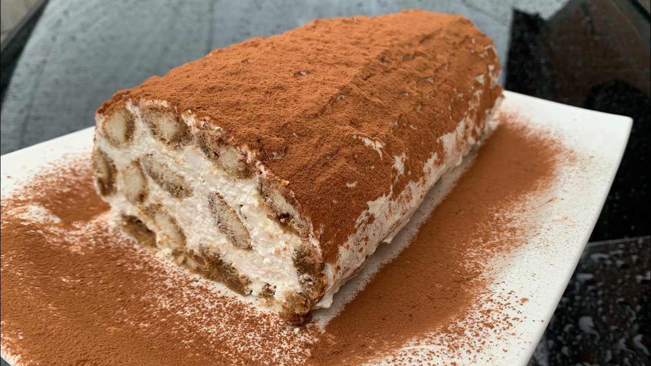 🥰Рождественский ролл тирамису 🎄 Прекрасный вкус без яиц 🤩5 ИНГРЕДИЕНТОВ ... !!