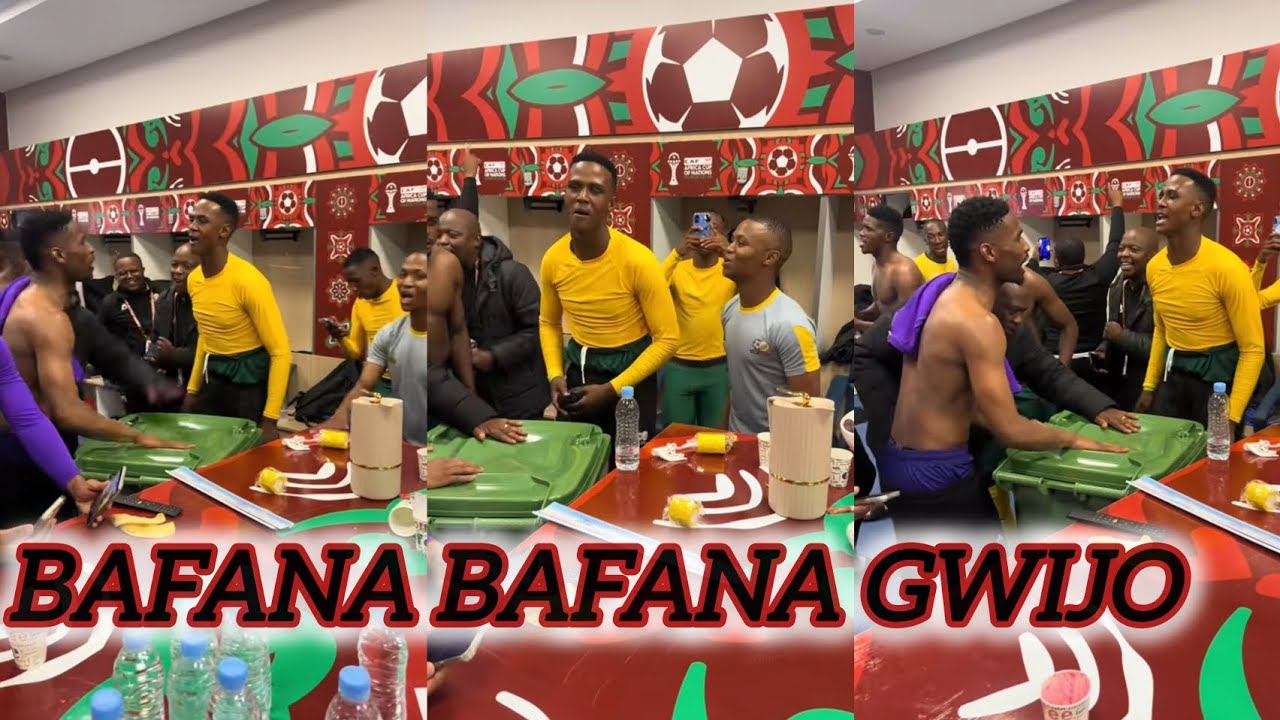 Bafana Bafana Singing Gwijo after winning #amagwijo #southafrica #afcon #football 