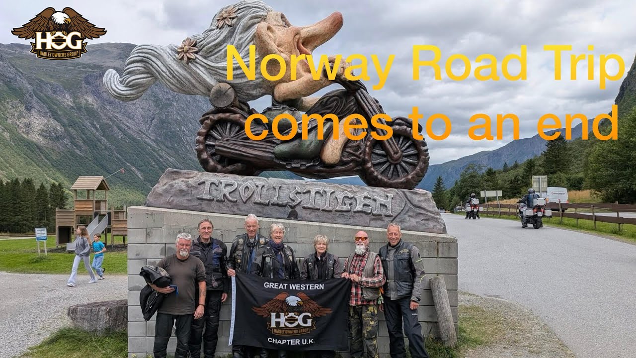 Harley Davidson and the end of the three week motorbike trip around Norway
