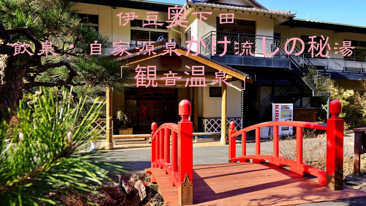 静岡県伊豆奥下田 飲泉・自家源泉かけ流しの秘湯(観音温泉)「4K」