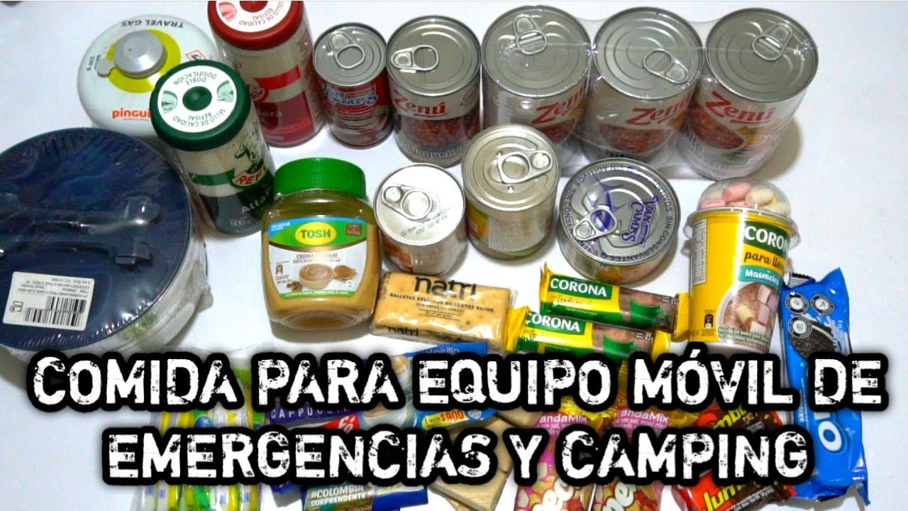 COMIDA PARA EMERGENCIAS, DESASTRES, EVACUACIÓN Y CAMPING