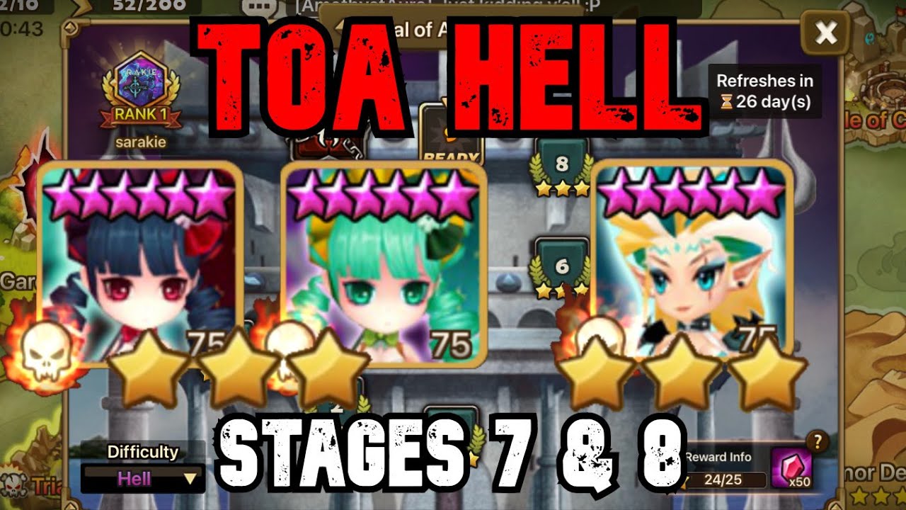 TOA HELL STAGES 7 & 8 -OCCULT GIRLS & ASIMA- SEPTEMBER 2021