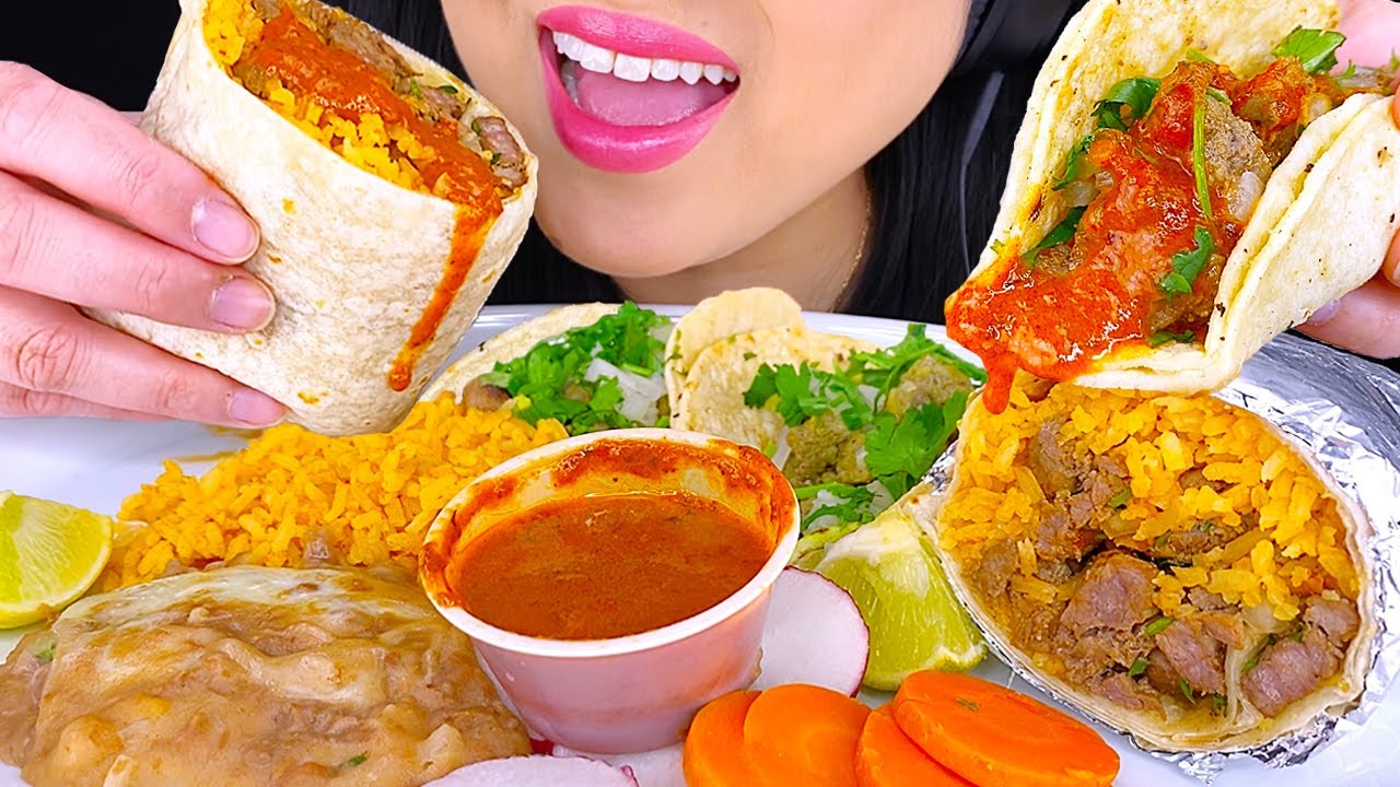 ASMR Carne Asada Burrito & TACO PARTY!!!