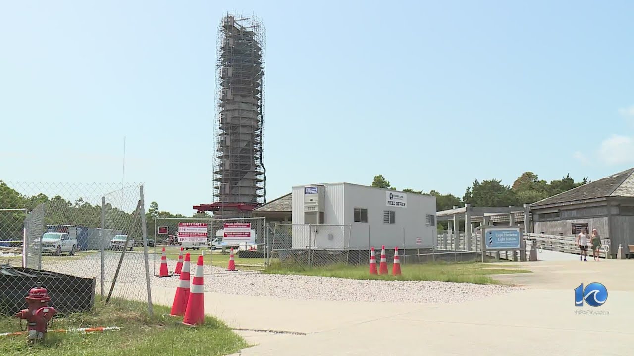Restoration work continues on Cape Hatteras Lighthouse