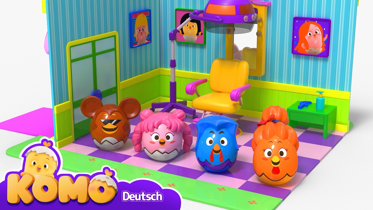 Magischer Friseursalon! Welche Frisur machen wir? | Kinderspiel | Friseur | Überraschung Komo