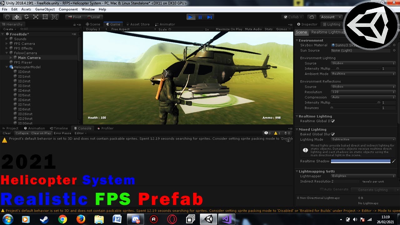 Unity3D - Realistic FPS Prefab 1.44, 1.45 Helicopter System - 2021