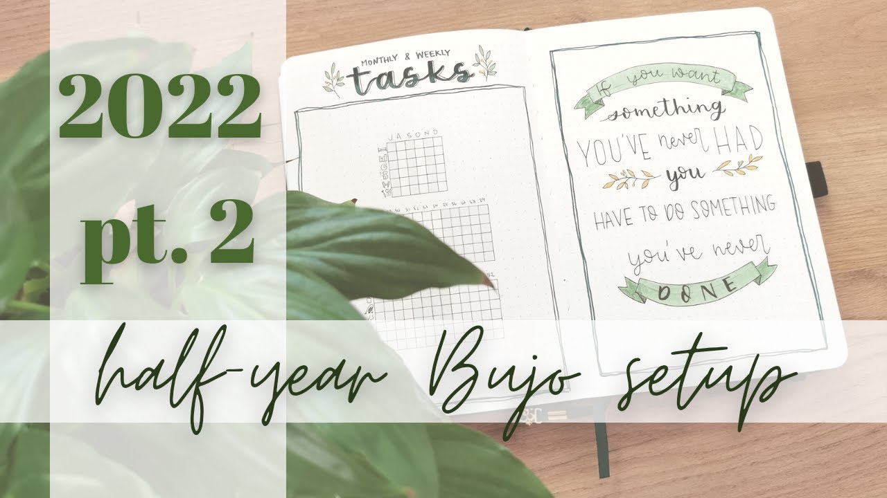 My 2022 Half-Year Bullet Journal Setup | Starting a New Journal