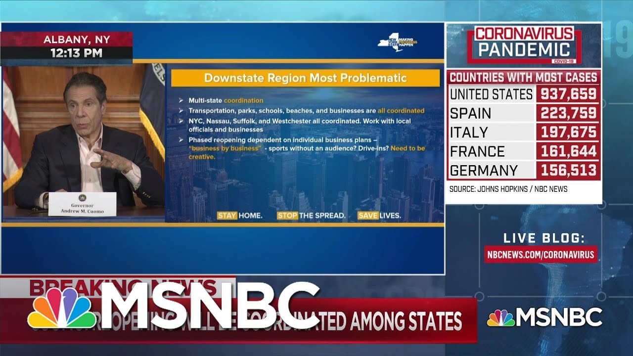 Cuomo On Reopening: Multi-State Coordination Is &lsquo;Vital&rsquo; To Downstate New York | MSNBC