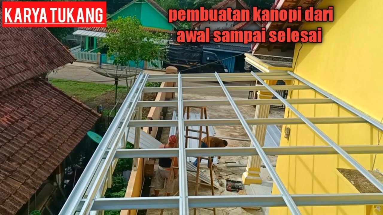 PEMBUATAN DARI AWAL KANOPI GARASI MEMANFAATKAN HALAMAN SAMPING RUMAH KUAT DAN HEMAT BAHAN